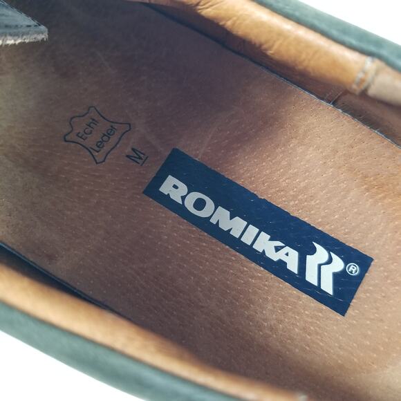 Romika Brown & Green Suede Leather Oxford Lace Up Comfort Shoes Women's 10 1/2 - Picture 6 of 6